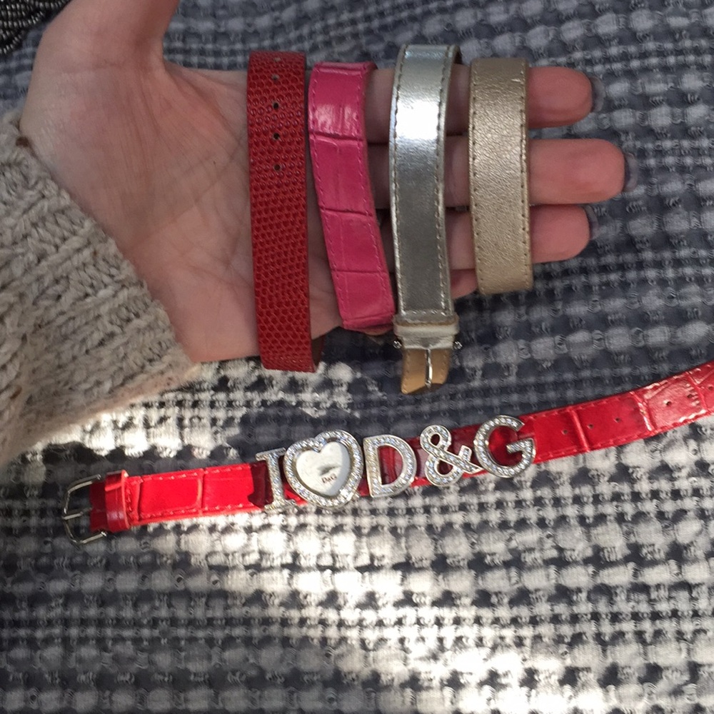 Dolce & Gabbana watch with five different straps